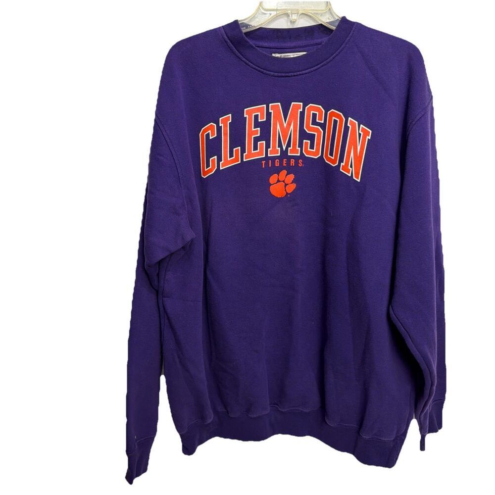 Vintage Classic Soffe Clemson Tigers University Crewneck Sweatshirt Purple XL